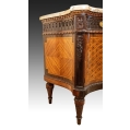 Fine Large 19C French Marquetry Parquetry Wood Gilt Bronze Commode Cabinet image 5
