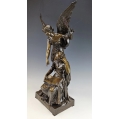 Fine Large 19C French Patinated Bronze Sculpture Henry Levasseur ( 1853-1934 ) image 2