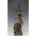 Fine Large 19C French Patinated Bronze Sculpture Henry Levasseur ( 1853-1934 ) image 3