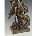 Fine Large 19C French Patinated Bronze Sculpture Henry Levasseur ( 1853-1934 ) image 9