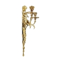 Fine Pair 19C French Gilt Bronze Wall sconces Cherubs image 3