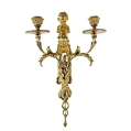 Fine Pair 19C French Gilt Bronze Wall sconces Cherubs image 4