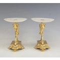 Fine Pair of 19th Century French Gilt Bronze and Onyx Tazzas Compotes image 4