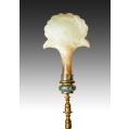 Fine Rare 19C French Onyx Gilt Bronze Enamel Floor Lamp image 1