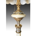 Fine Rare 19C French Onyx Gilt Bronze Enamel Floor Lamp image 10