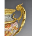 French Japonisme Gilt Bronze Mounted Japanese Satsuma Centerpiece, Late 19th Century image 3