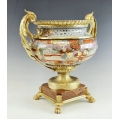 French Japonisme Gilt Bronze Mounted Japanese Satsuma Centerpiece, Late 19th Century image 7