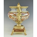 French Japonisme Gilt Bronze Mounted Japanese Satsuma Centerpiece, Late 19th Century image 13