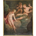 French Rococo, Late 18th/Early 19th c., Venus and Cupid Bathing, Oil on Panel image 7