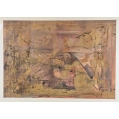 Gleb Bogomolov (1933–2016) Russian Nonconformist Mixed Media Abstract, 1987 image 1