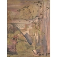 Gleb Bogomolov (1933–2016) Russian Nonconformist Mixed Media Abstract, 1987 image 3