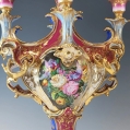 Gorgeous Large 19C French Pair Porcelain Old Paris Candelabras image 4
