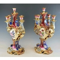 Gorgeous Large 19C French Pair Porcelain Old Paris Candelabras image 7