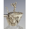 Gorgeous Pair 19C German Sterling Silver Crystal Claret Jugs image 10