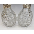 Gorgeous Pair 19C German Sterling Silver Crystal Claret Jugs image 13