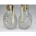 Gorgeous Pair 19C German Sterling Silver Crystal Claret Jugs image 15
