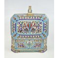 Exceptional 19C Russian Gilt Silver Cloisonne & Plique a Jour Enamel Box image 3