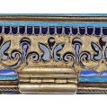 Exceptional 19C Russian Gilt Silver Cloisonne & Plique a Jour Enamel Box image 7
