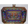 Exceptional 19C Russian Gilt Silver Cloisonne & Plique a Jour Enamel Box image 9