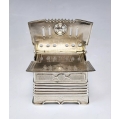 Huge 19C Russian Silver Salt Throne 346 gm image 10