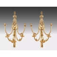 Huge Antique 19C French Pair Gilt Bronze Wall Sconces image 9