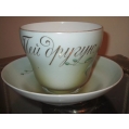 Huge Antique 19C Russian Unique Gardner Porcelain Cup Saucer Hand Painted image 4