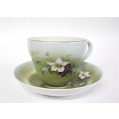 Huge Antique 19C Russian Unique Gardner Porcelain Cup Saucer Hand Painted image 5