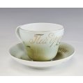 Huge Antique 19C Russian Unique Gardner Porcelain Cup Saucer Hand Painted image 2