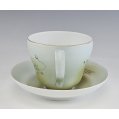 Huge Antique 19C Russian Unique Gardner Porcelain Cup Saucer Hand Painted image 3