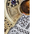 Important 19C Russian Vladimir Mother of God Icon 84 Silver Gilt Filigree Oklad image 13