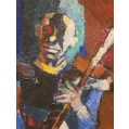 Isaac Pailes (Russian-French, 1895–1978) Clown – École de Paris Oil Painting image 3