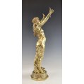 Jean Garnier (1853–1910) "Salammbô" French Orientalist Gilt Bronze Sculpture, 19C image 1