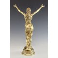 Jean Garnier (1853–1910) "Salammbô" French Orientalist Gilt Bronze Sculpture, 19C image 3