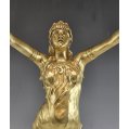 Jean Garnier (1853–1910) "Salammbô" French Orientalist Gilt Bronze Sculpture, 19C image 4