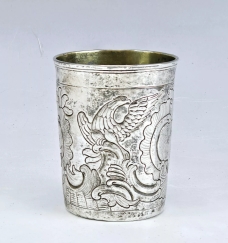 Large 18C Russian Silver Beaker Cup