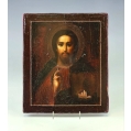 Large 19C Antique Russian Silver Enamel Icon Christ Pantocrator image 2