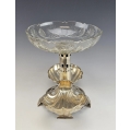 Large 19C Austrian Silver Crystal Serving Centerpiece image 8