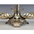 Large 19C Austrian Silver Crystal Serving Centerpiece image 12