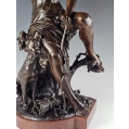 Large 19C French Bronze Statue Luca Madrassi ( 1848-1919 ) Huntress image 10