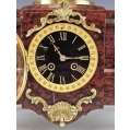 Large 19C French Gilt Bronze Rouge Marble Clock Statue image 14