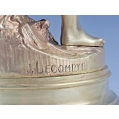 Large 19C French Gilt Bronze Sculpture Signed J. Lecompre image 2