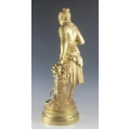 Large 19C French Gilt Bronze Sculpture Signed J. Lecompre image 4