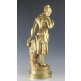 Large 19C French Gilt Bronze Sculpture Signed J. Lecompre image 5