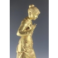 Large 19C French Gilt Bronze Sculpture Signed J. Lecompre image 6