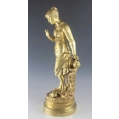 Large 19C French Gilt Bronze Sculpture Signed J. Lecompre image 8