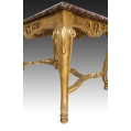 Large 19C French Giltwood Marble Top Center Table image 2
