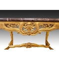 Large 19C French Giltwood Marble Top Center Table image 7