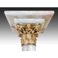 Large 19C French Onyx Gilt Bronze Pedestal image 4