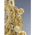 Large 19C French Ormolu Bronze Mantel Clock Cherubs image 8