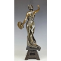 Large 19C French Patinated Bronze Sculpture E.Villanis ( 1858-1914 )Love of Art image 7